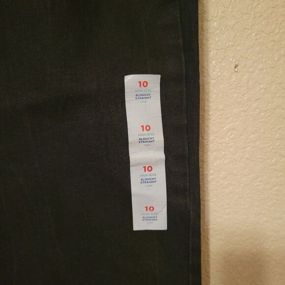 Old Navy Womens Pants Black 10/M High-Waisted Slouchy Distressed Jeans New - Picture 7 of 10